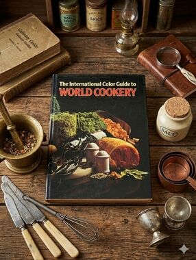 VINTAGE 1976 International Color Guide to World Cookery Cookbook – Hardcover